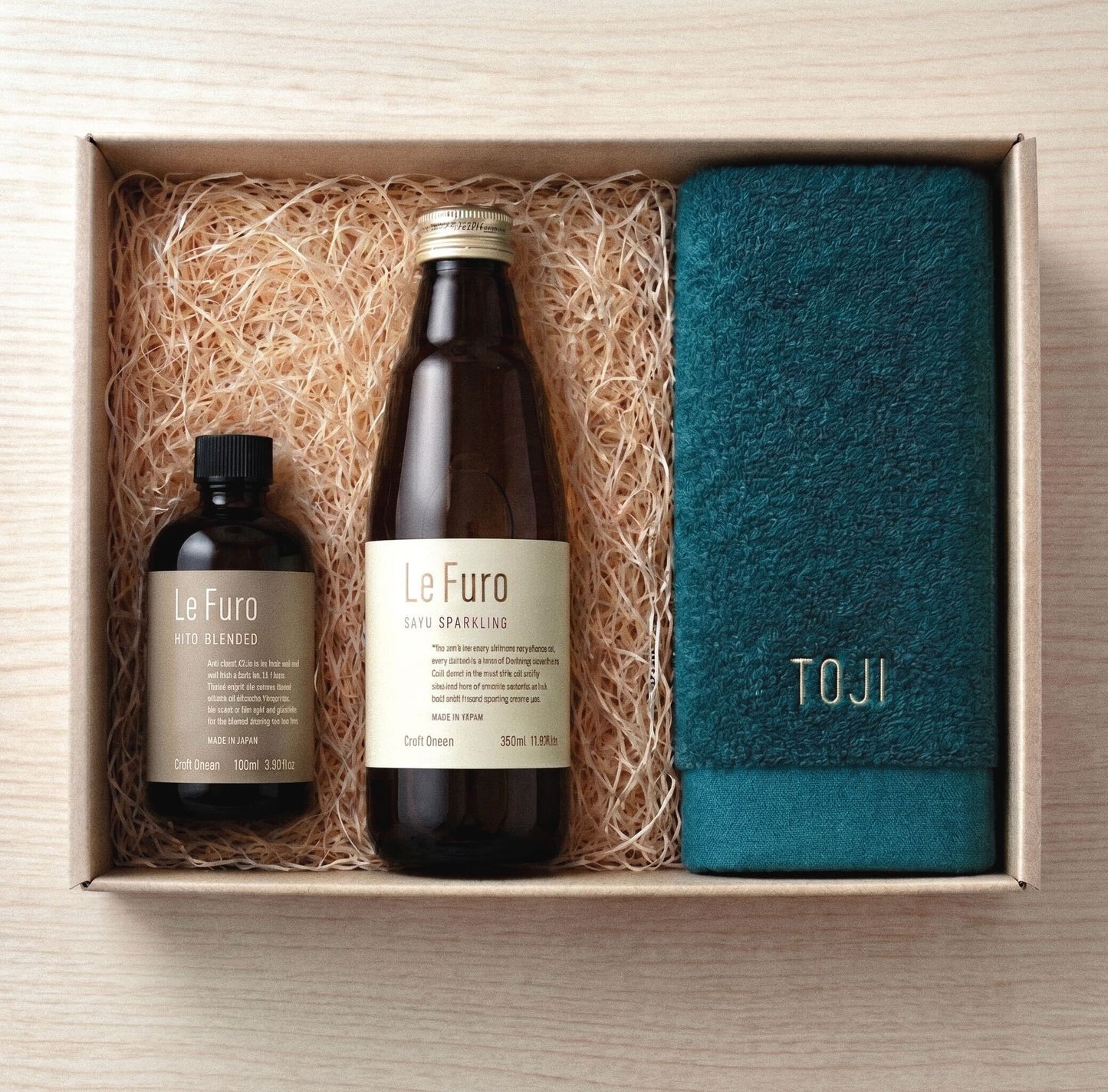 【TOJI Gift Set】　 クラフト温泉とIKEUCHI ORGANICオリジナルタオルのギフトセット
